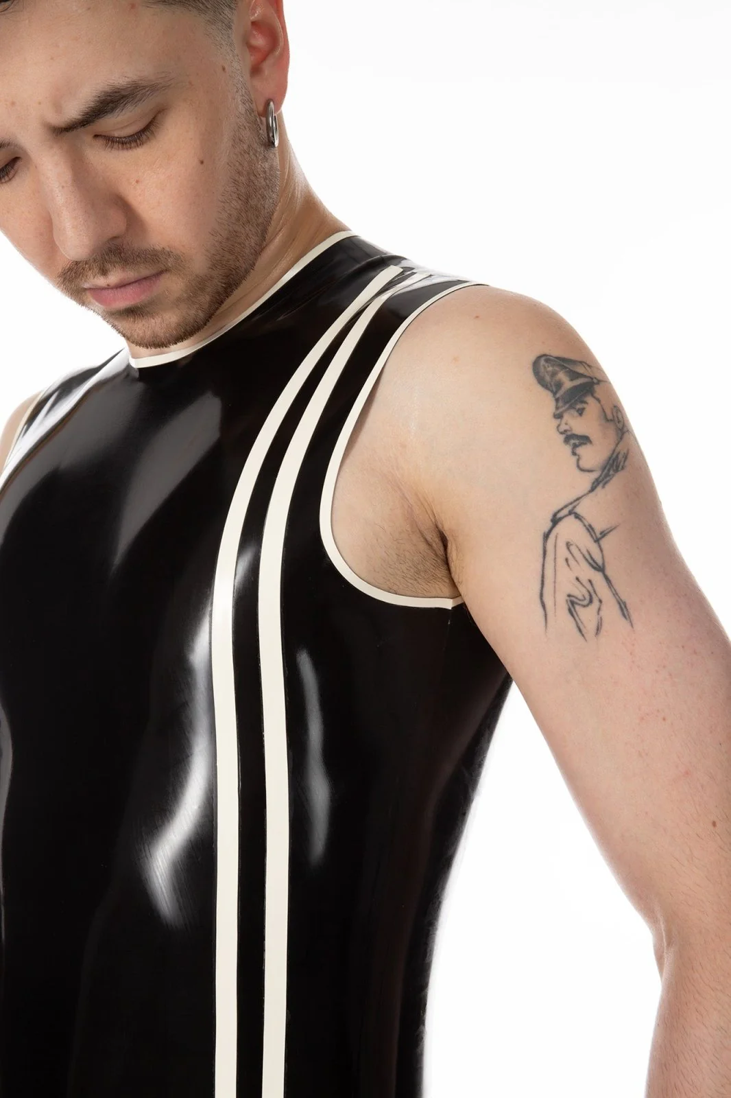 Dual Stripe Sleeveless T-Shirt // Made to Order - Image 6