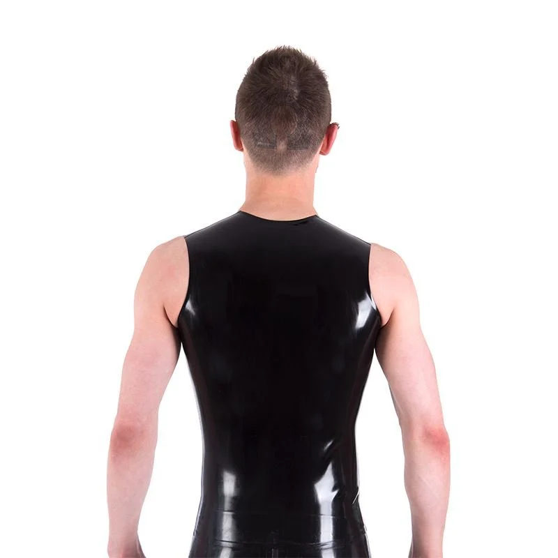 Sleeveless Rubber T-Shirt, Pull On // Made to Order - Image 2