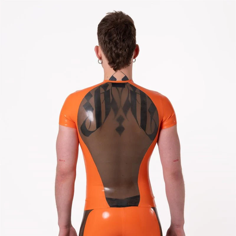 PEAK Rubber T-Shirt, Semi Trans Smokey Black / Orange - Image 2
