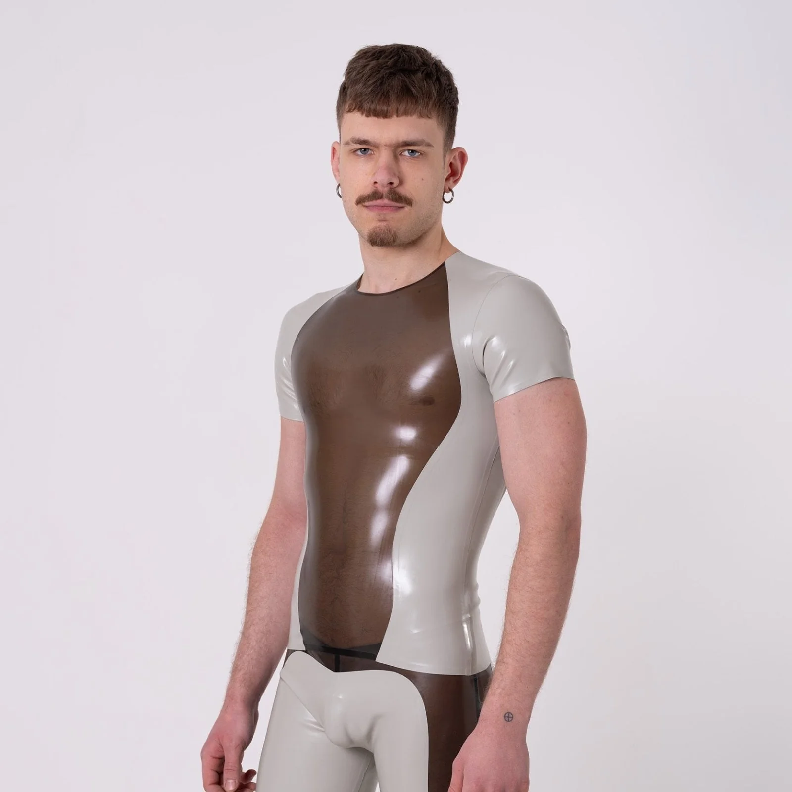 PEAK Rubber T-Shirt, Semi Trans Smokey Black / Light Grey