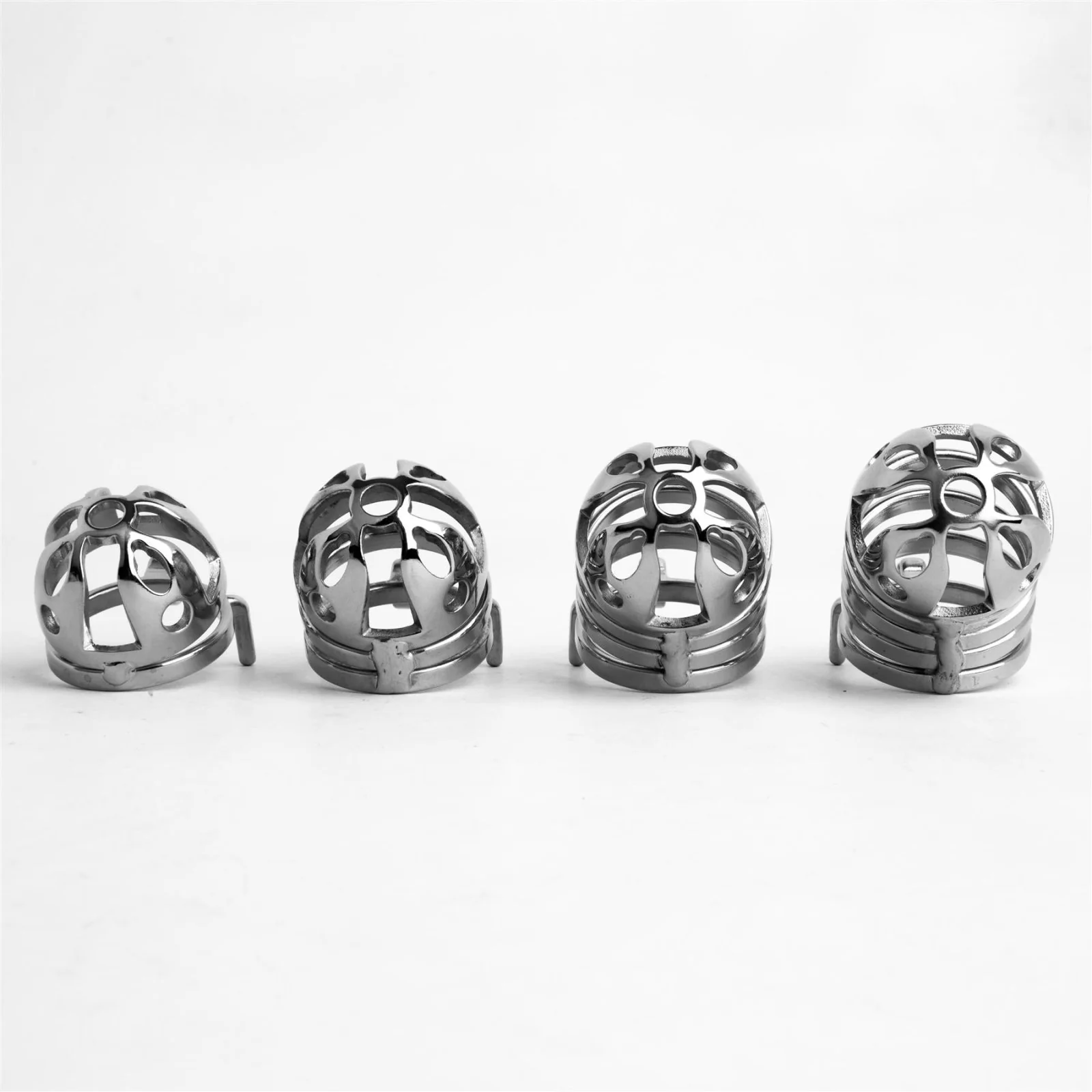 The Retractable, 4 Cage Steel Chastity Training Set - Image 4