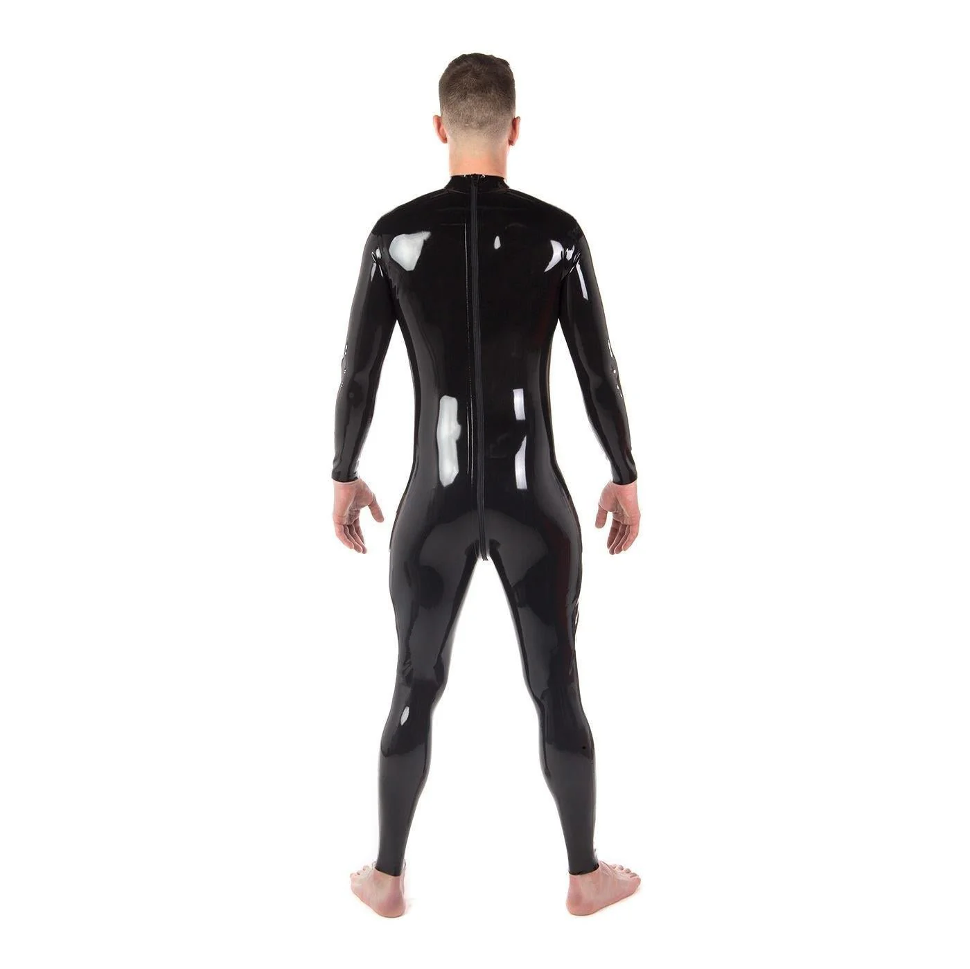 Rubber Catsuit, Rear Entry, Black