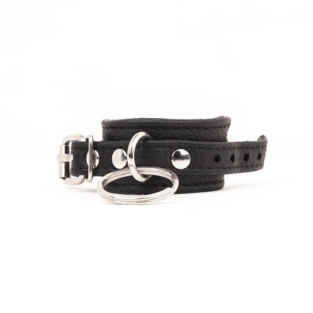 Mini Leather Bondage Cuff Keyring - Image 2
