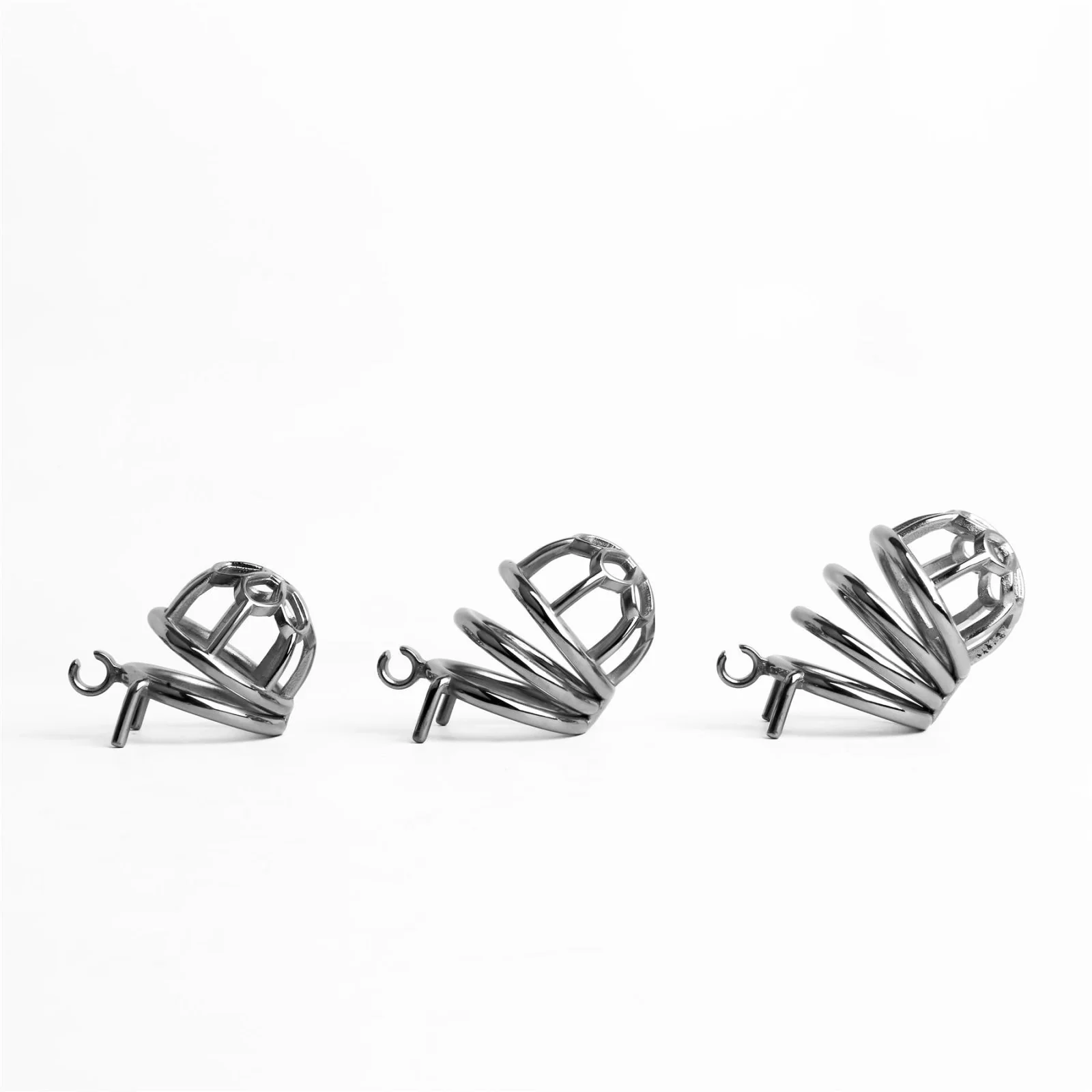 The Spring, 3 Cage Steel Chastity Training Set - Image 2