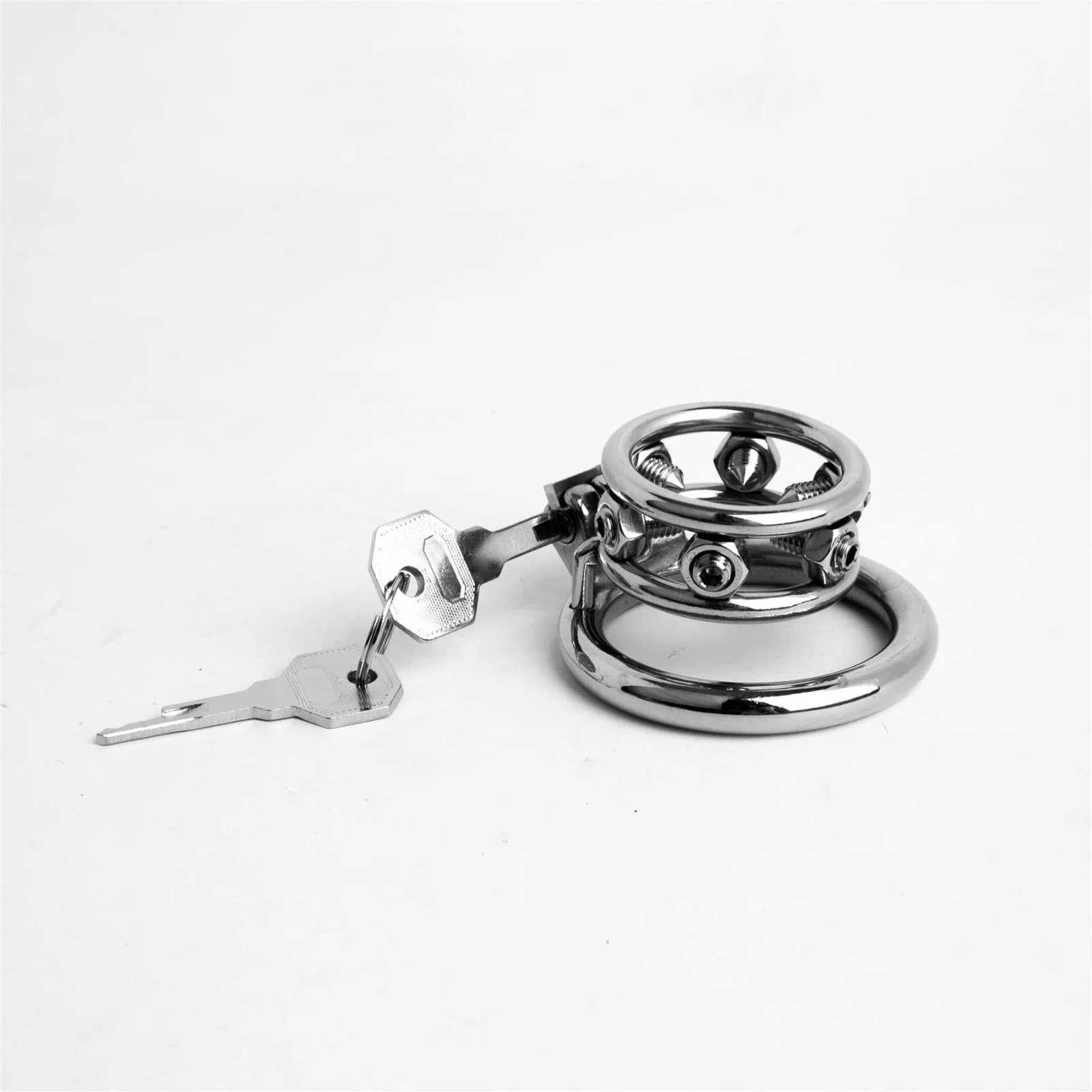The Torturer, Steel Chastity Device with Spiked Ring