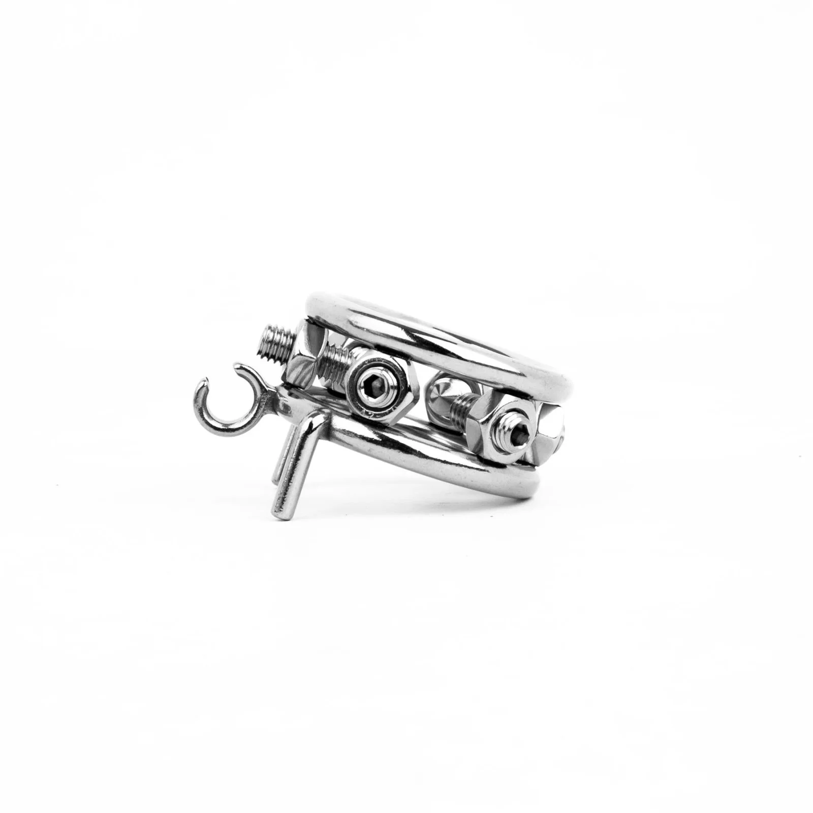 The Torturer, Steel Chastity Device with Spiked Ring - Image 5