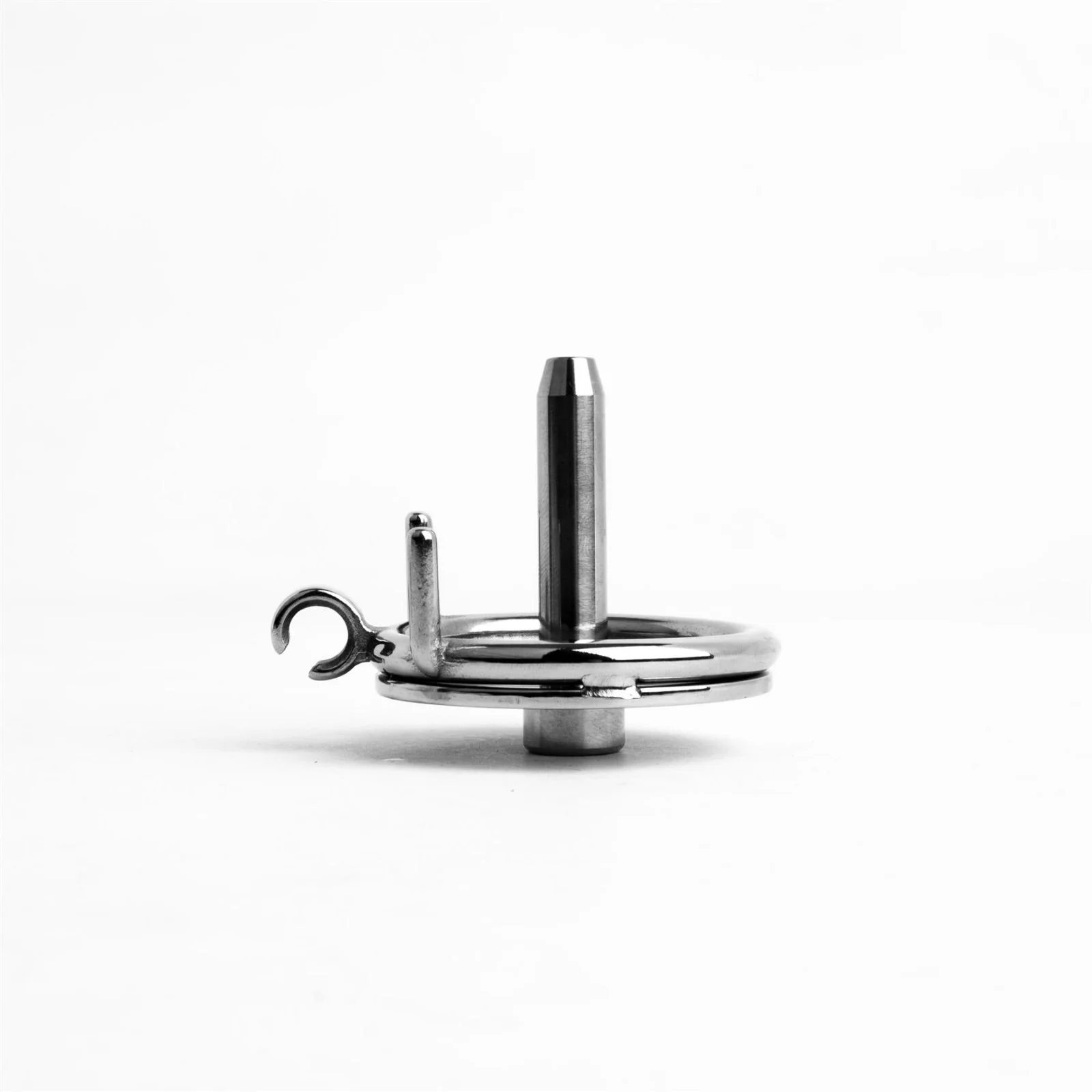 The Nub Locker, Steel Chastity Device with Flat End & Urethral Insert - Image 6