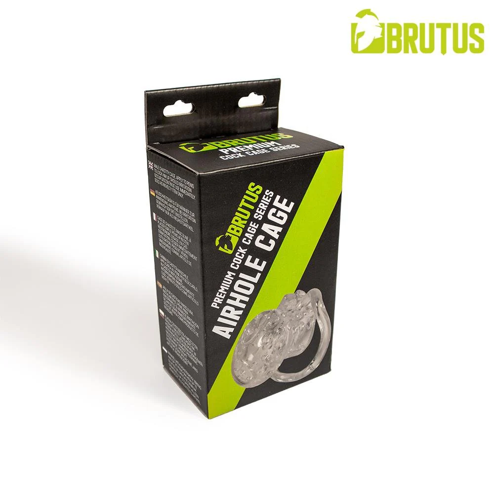Brutus Airhole Chastity Cage, Clear - Image 2