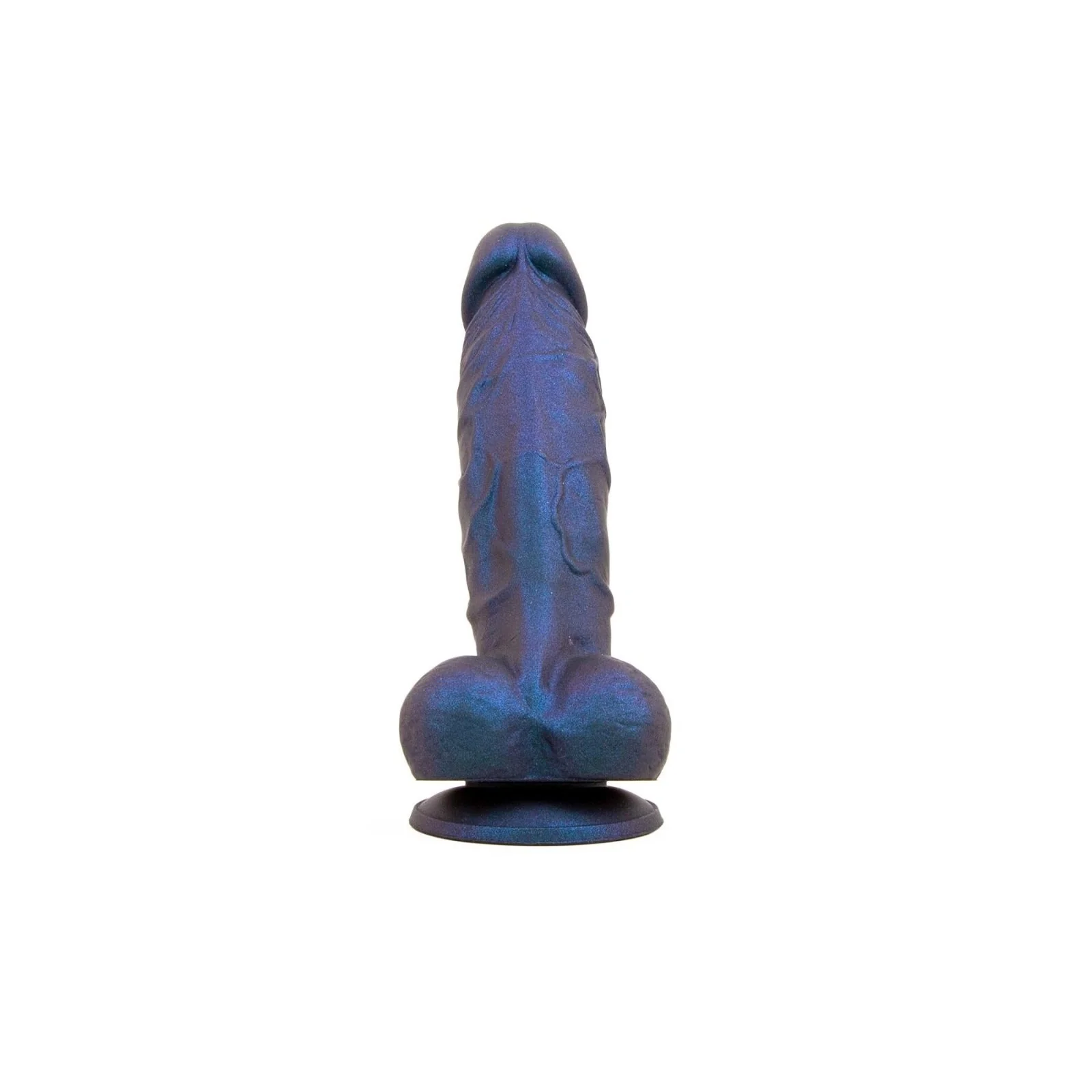 REGULATION Realisms, Suction Cup Dildo, 7.5'', Oil Slick Midnight - Image 2