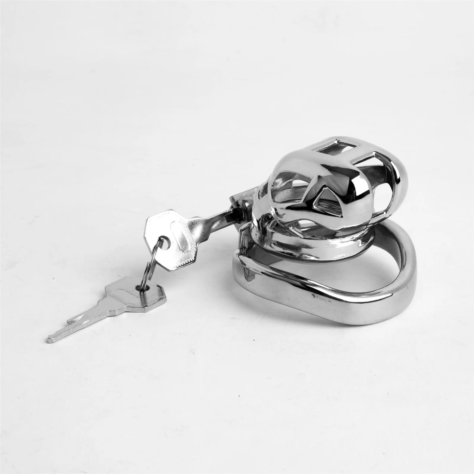 The Helmet, 2 Cage Steel Chastity Training Set - Image 3