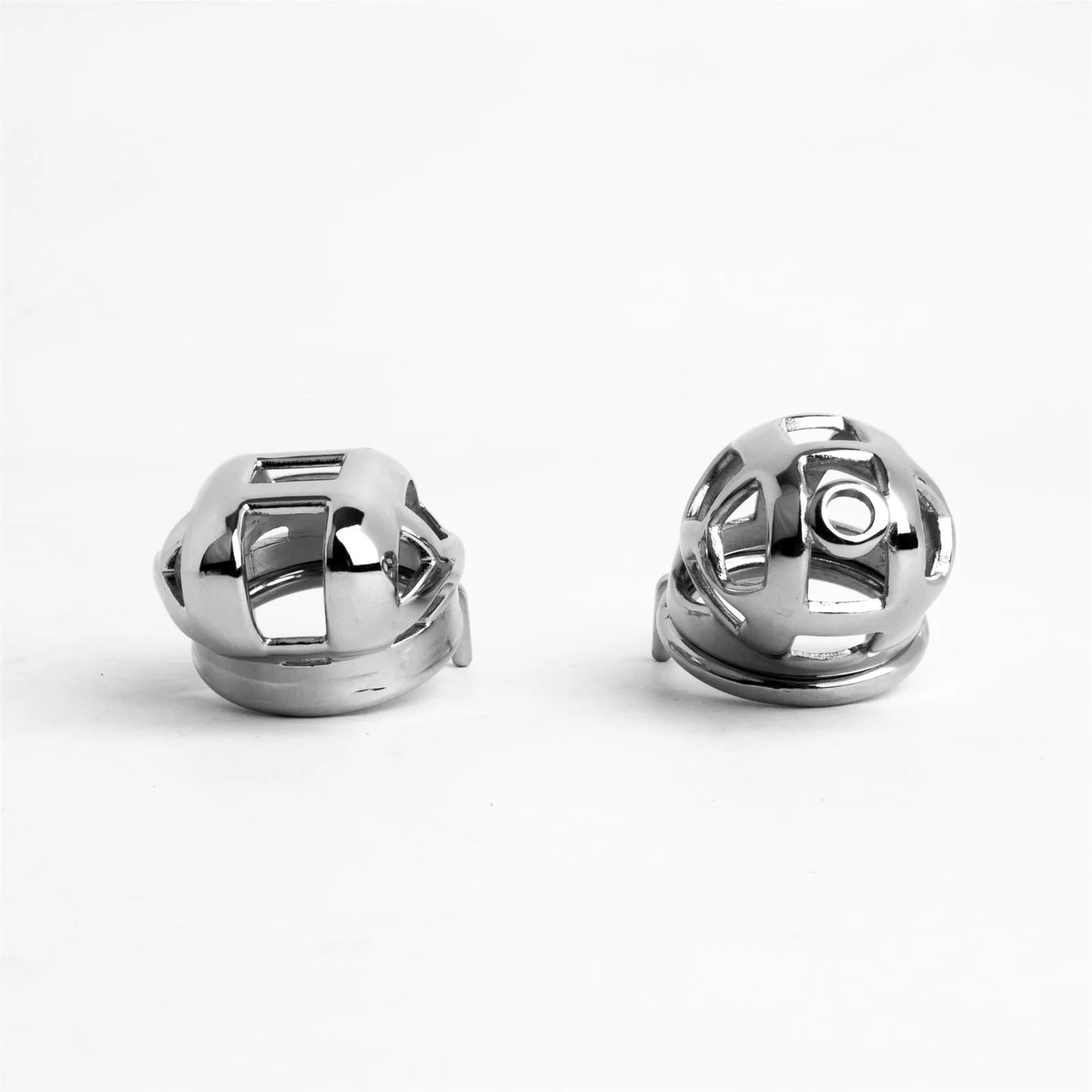 The Helmet, 2 Cage Steel Chastity Training Set - Image 4