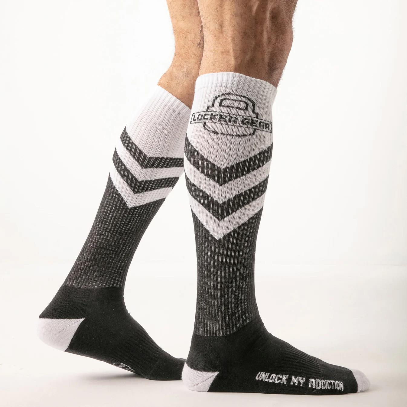 Padlock Knee High Sock, Black