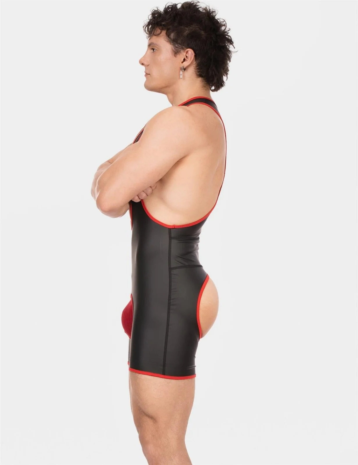 Barcode Singlet Kam, Black/Red - Image 4