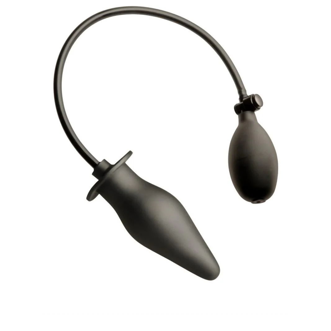 Smooth Black Latex Inflatable Plug