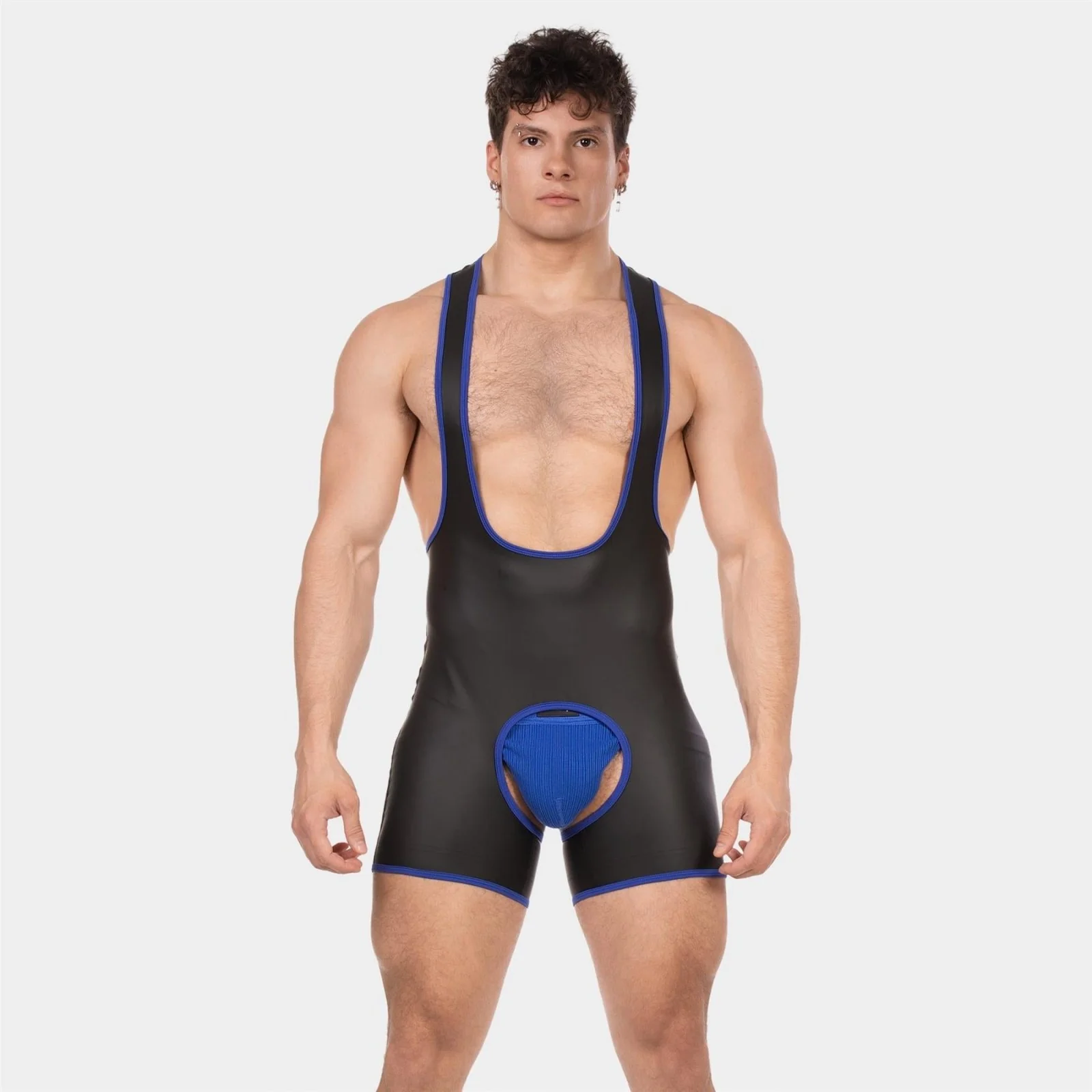 Barcode Singlet Kam, Black/Royal