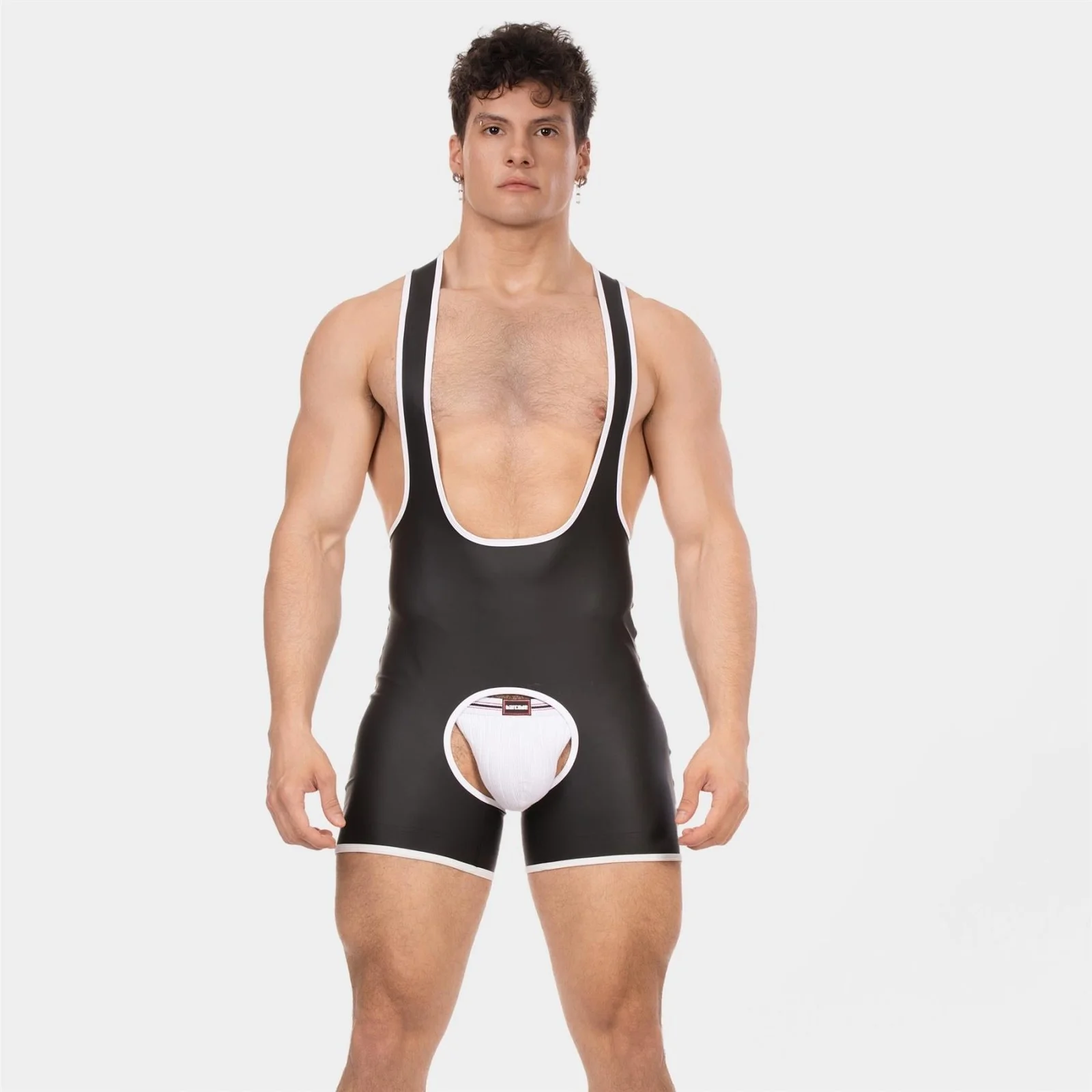 Barcode Singlet Kam, Black/White