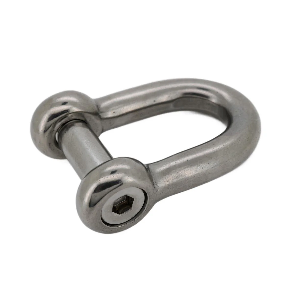 10mm D Shackle, Flush Pin, Stainless