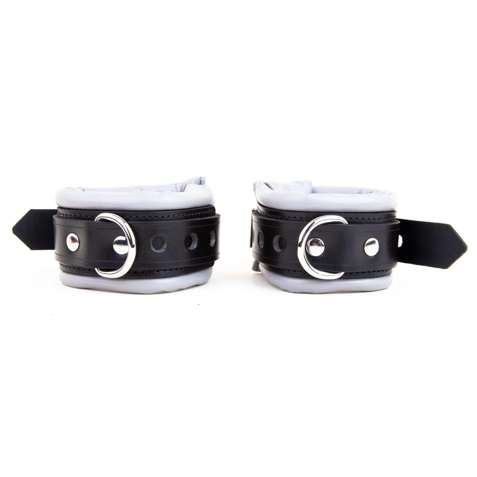 Padded Leather Wrist Cuffs 5cm - Image 4