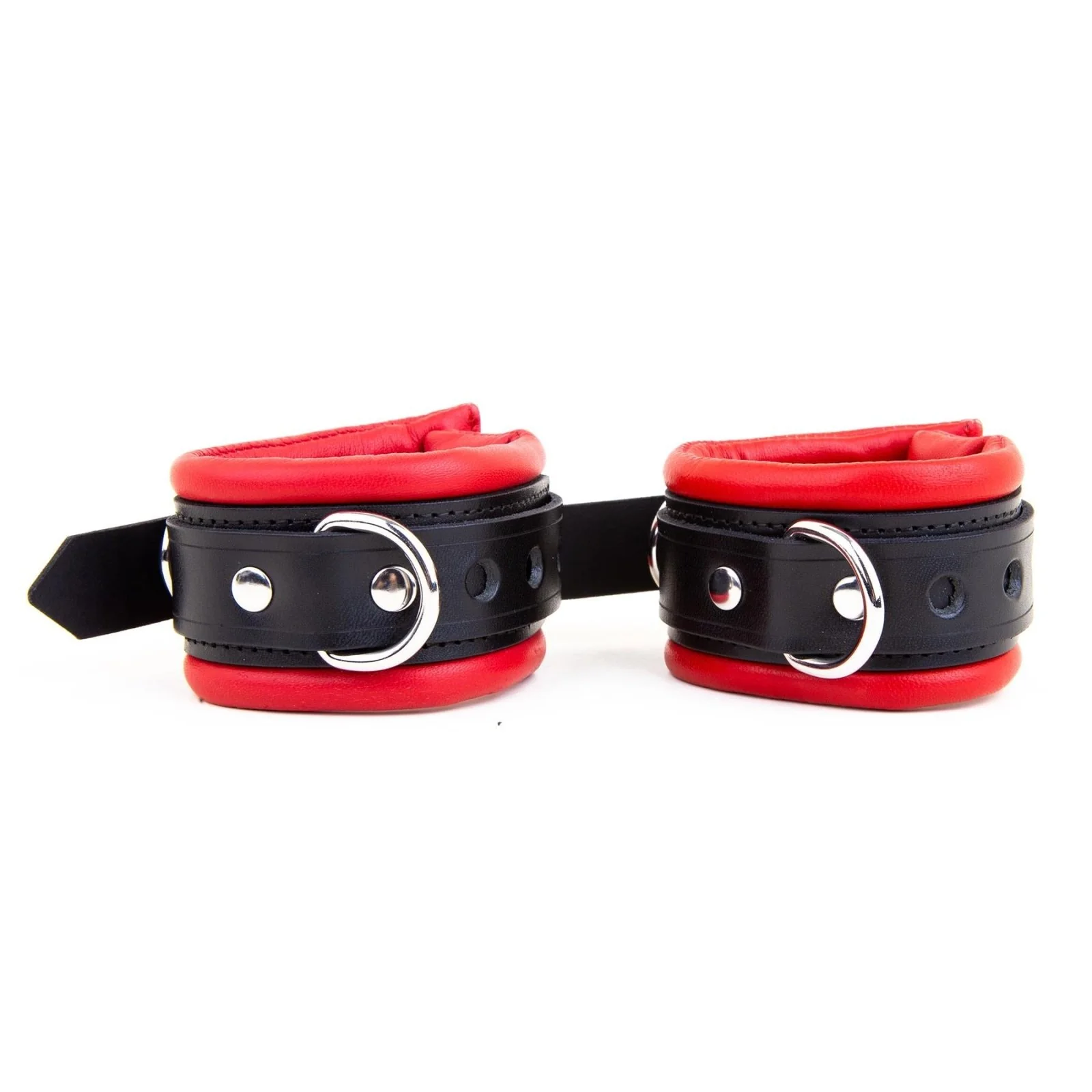 Padded Leather Wrist Cuffs 5cm - Image 5