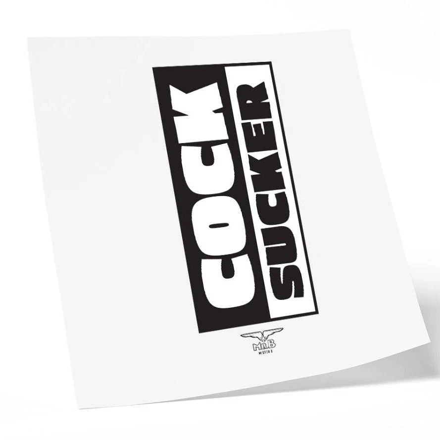 Cock Sucker, Temporary Tattoo
