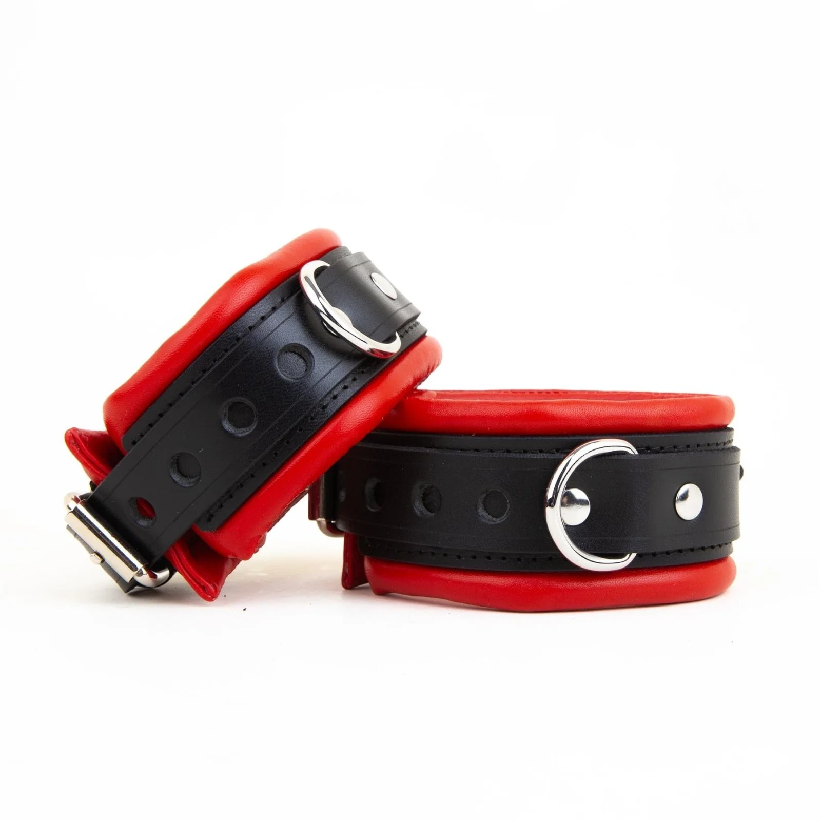 Padded Leather Ankle Cuffs 5cm - Image 4