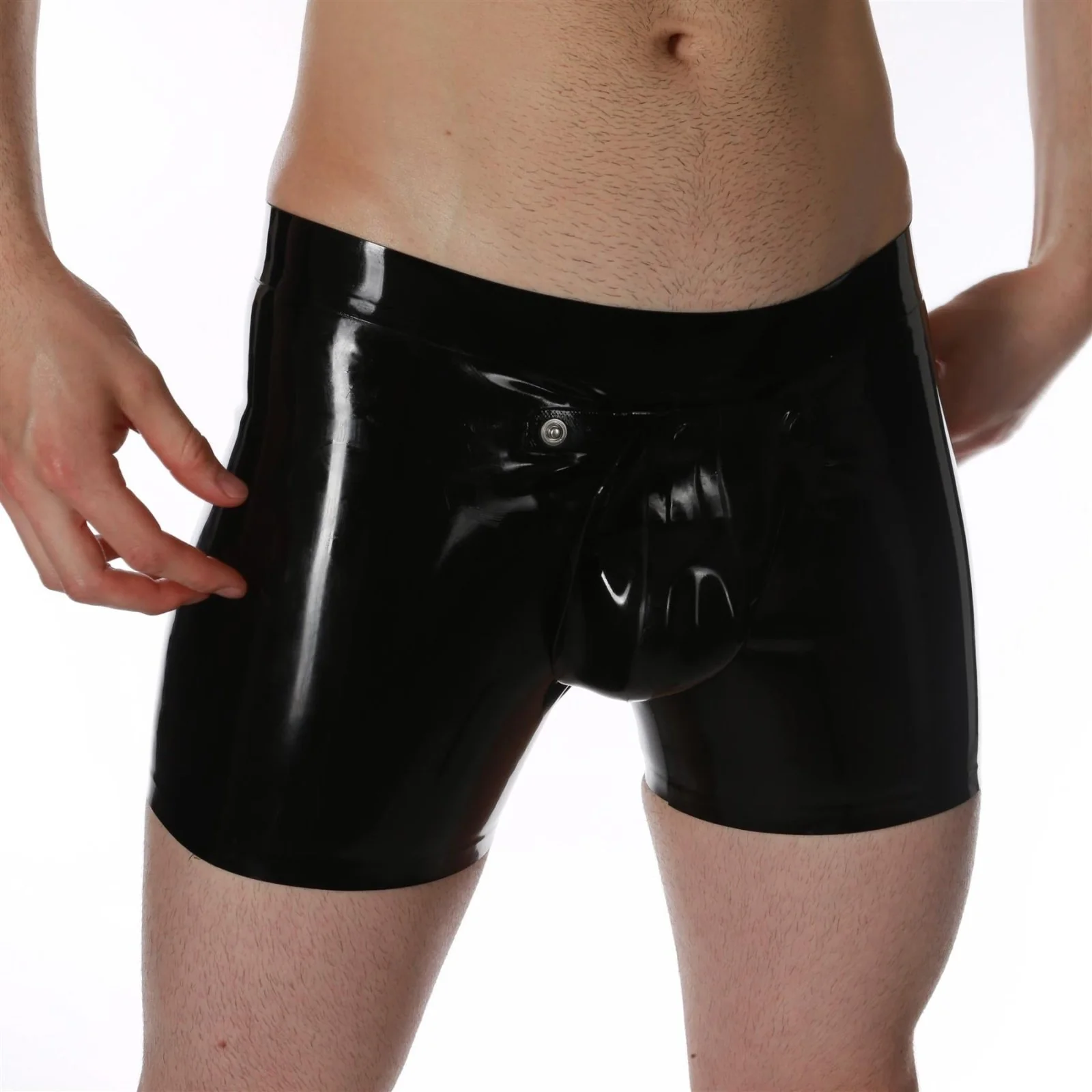 Rubber Trunk Shorts, Codpiece and Rear Zip - Image 5