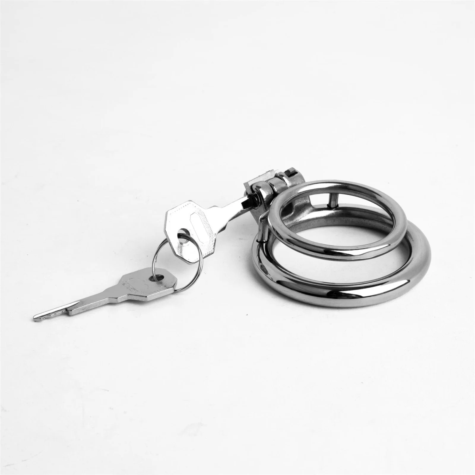 The Engaged, Steel Chastity Device with Round Ring