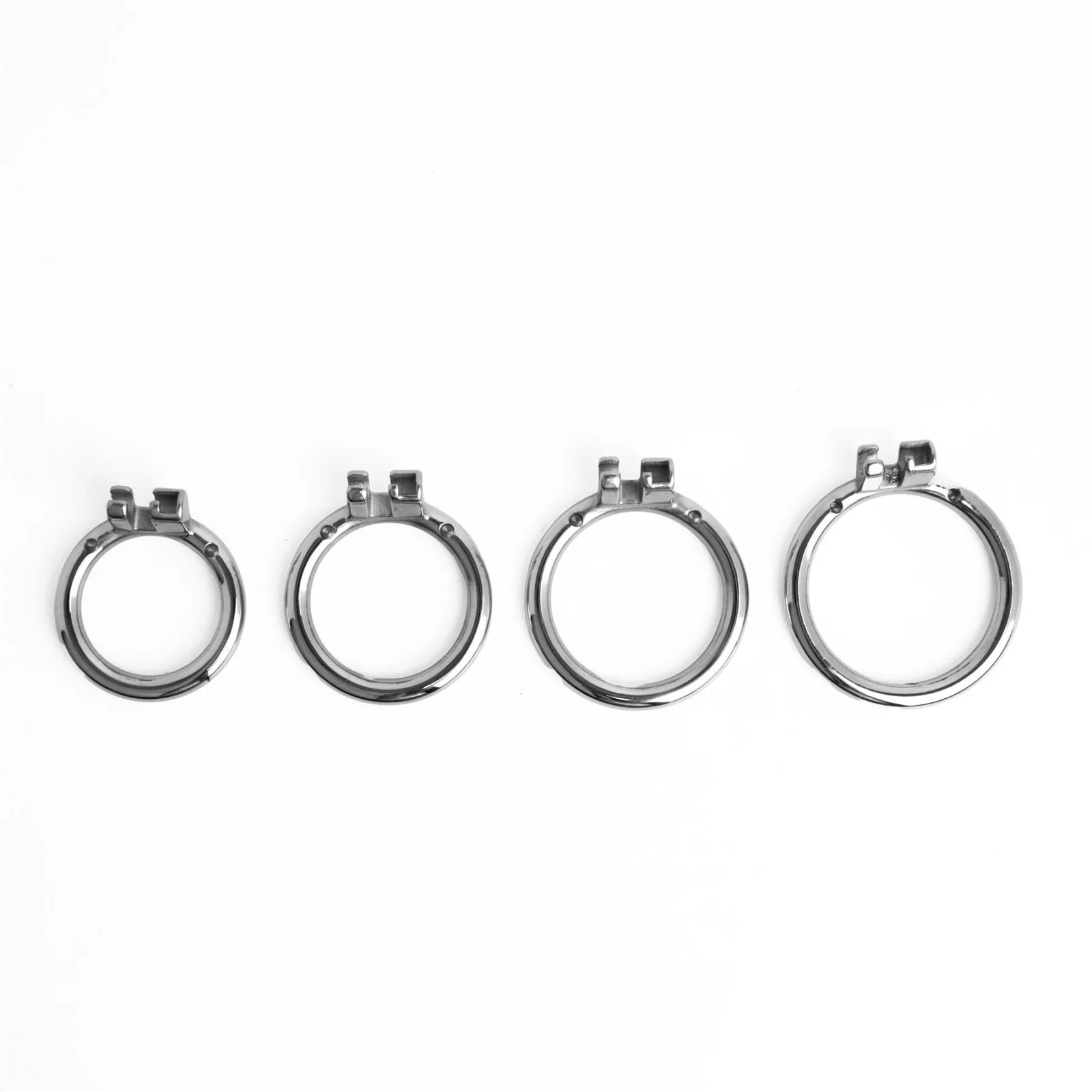 The Engaged, Steel Chastity Device with Round Ring - Image 3