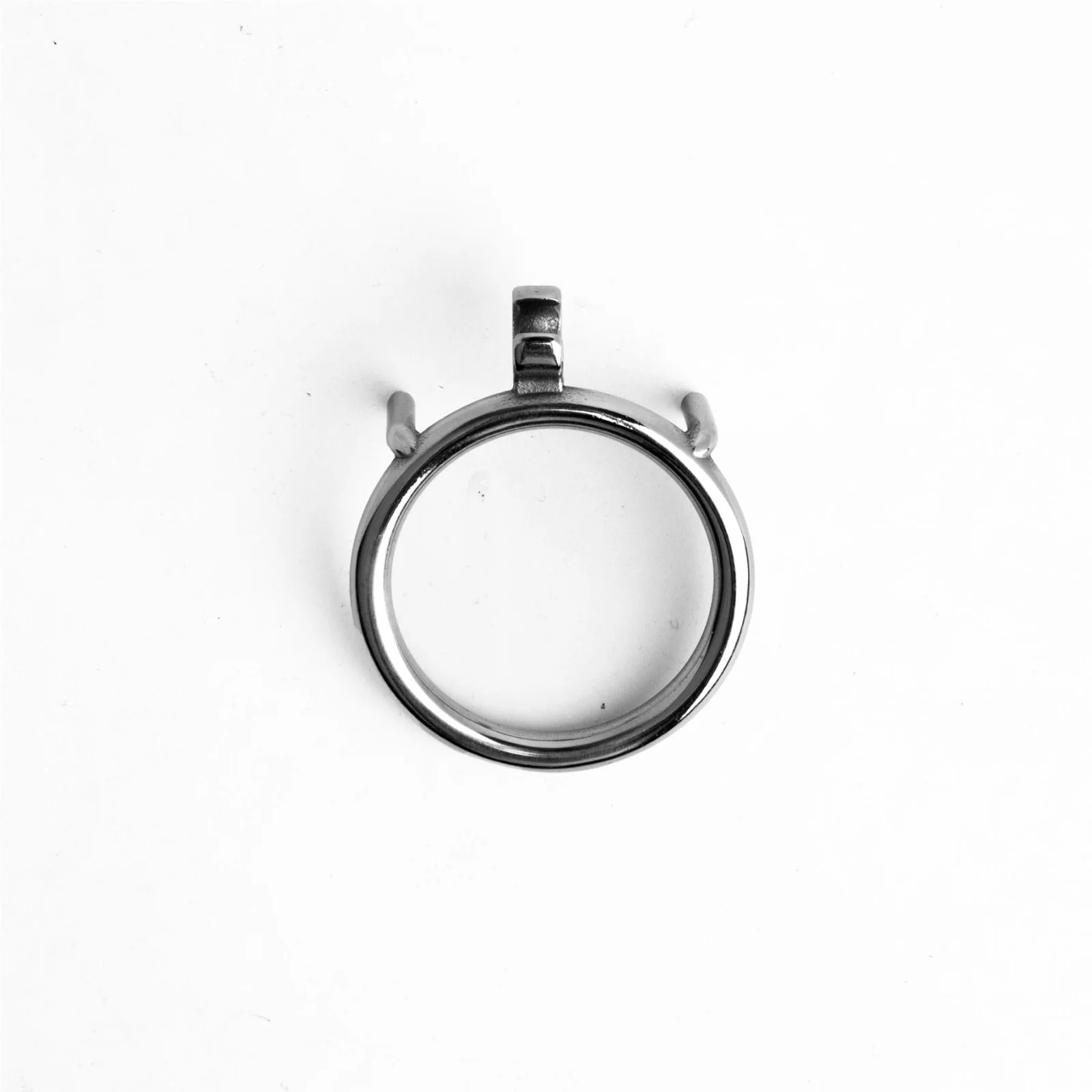 The Engaged, Steel Chastity Device with Round Ring - Image 4