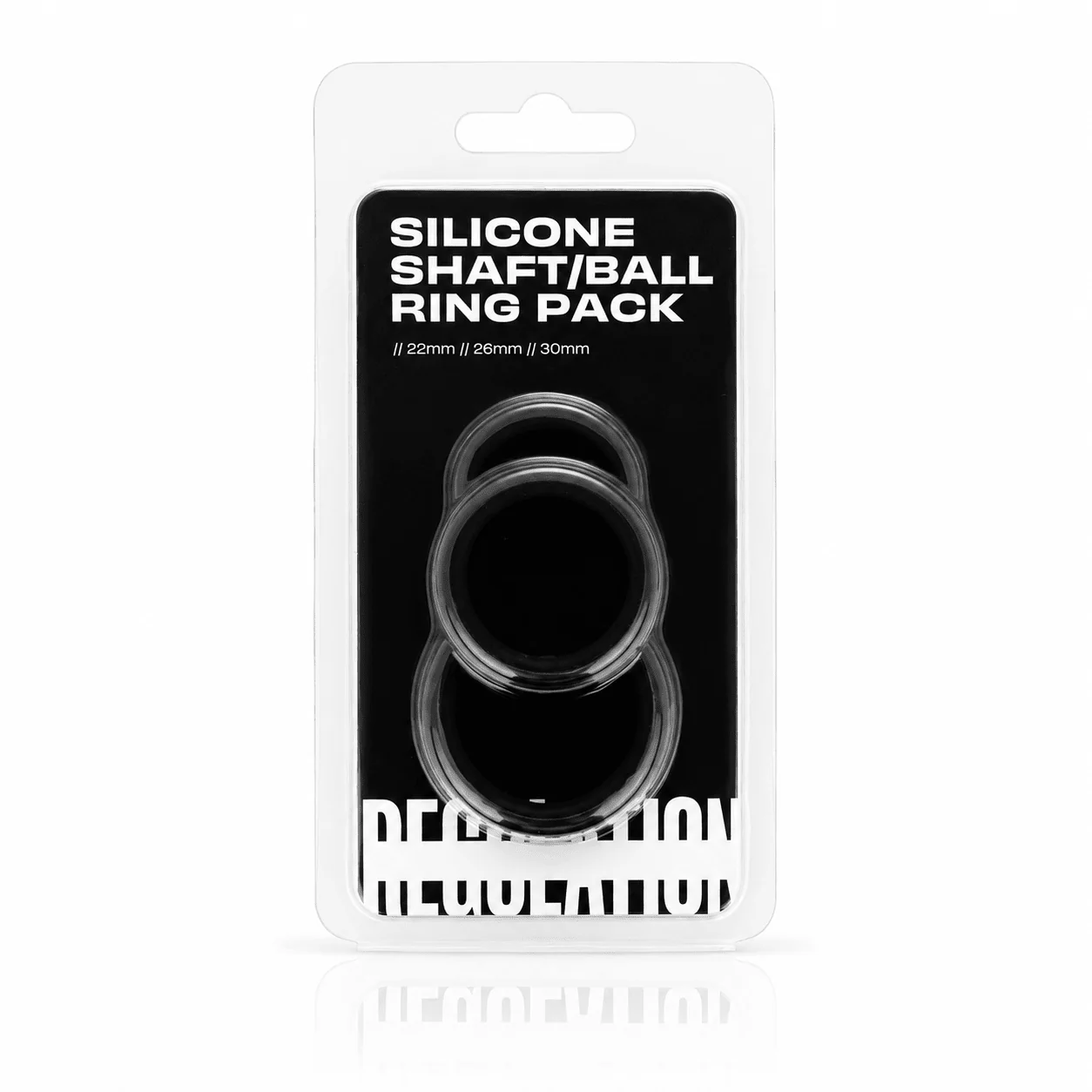 Silicone Cock Ring Pack – Shaft & Ball, 22mm / 26mm / 30mm
