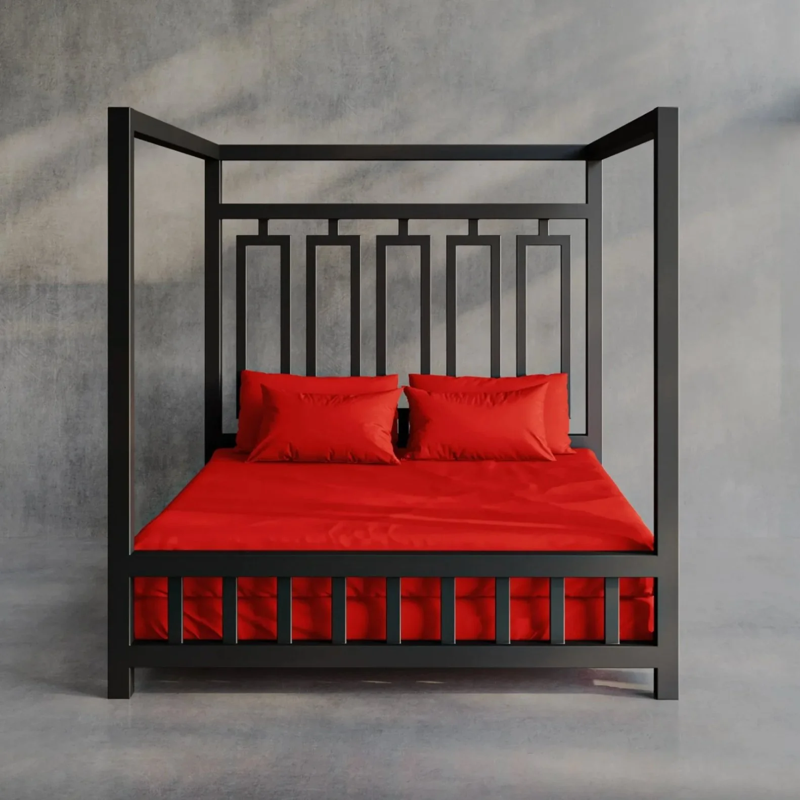 Sheets of San Francisco, Fitted Sheets, Double, Red - Image 5