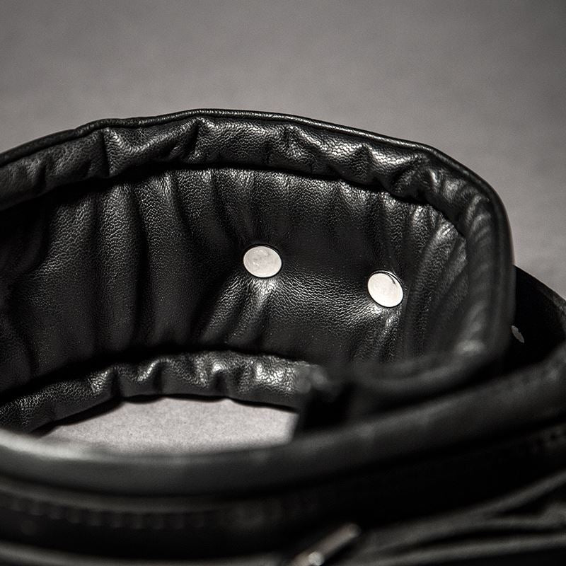 Padded Leather Collar, 8cm - Image 3