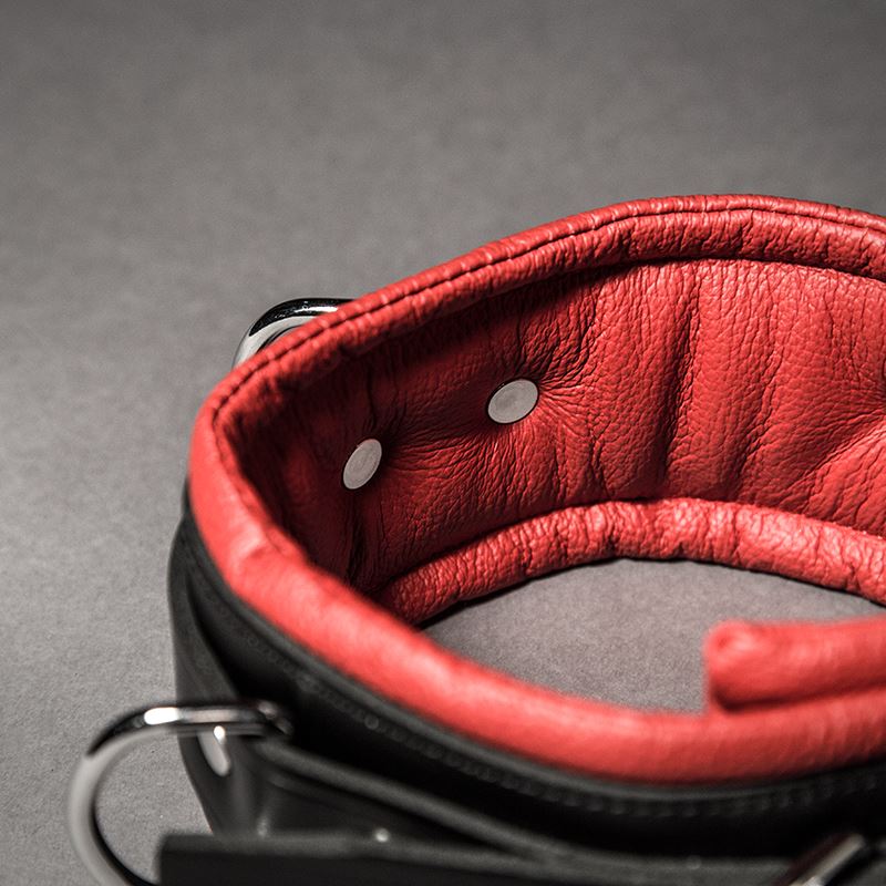 Padded Leather Collar, 8cm - Image 5