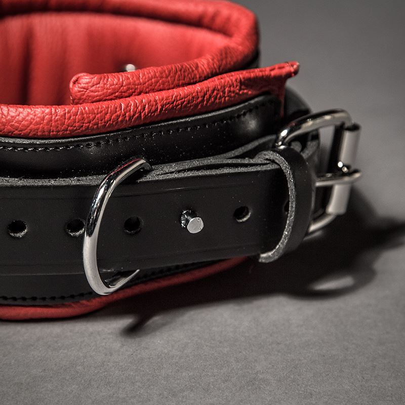 Padded Leather Collar, 8cm - Image 6