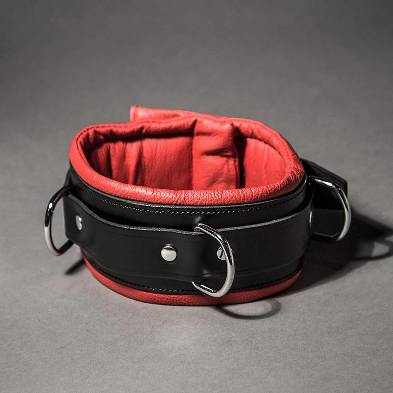 Padded Leather Collar, 8cm - Image 7