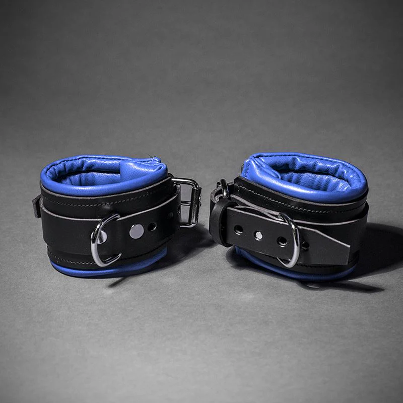 Padded Leather Ankle Cuffs, 8cm - Image 2