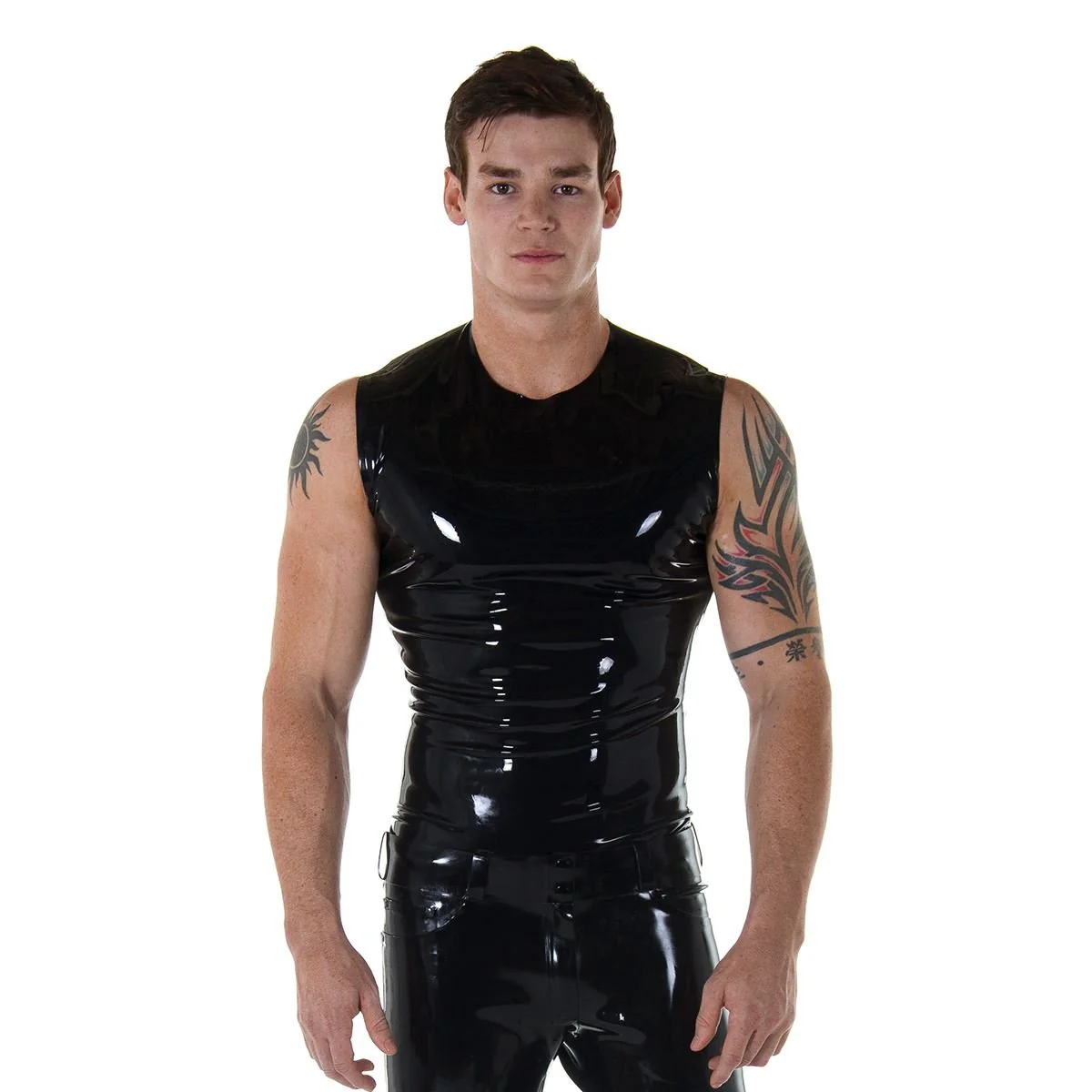 Sleeveless Rubber T-Shirt, Pull On