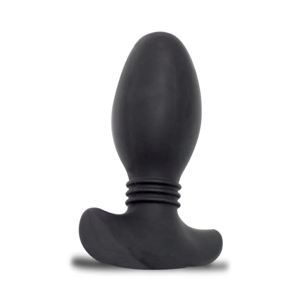 Silicone Ribbed Butt Plug, Large
