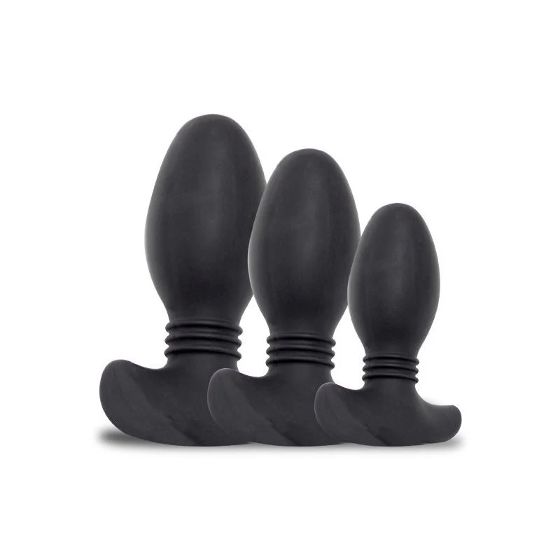 Silicone Ribbed Butt Plug, Large - Image 2