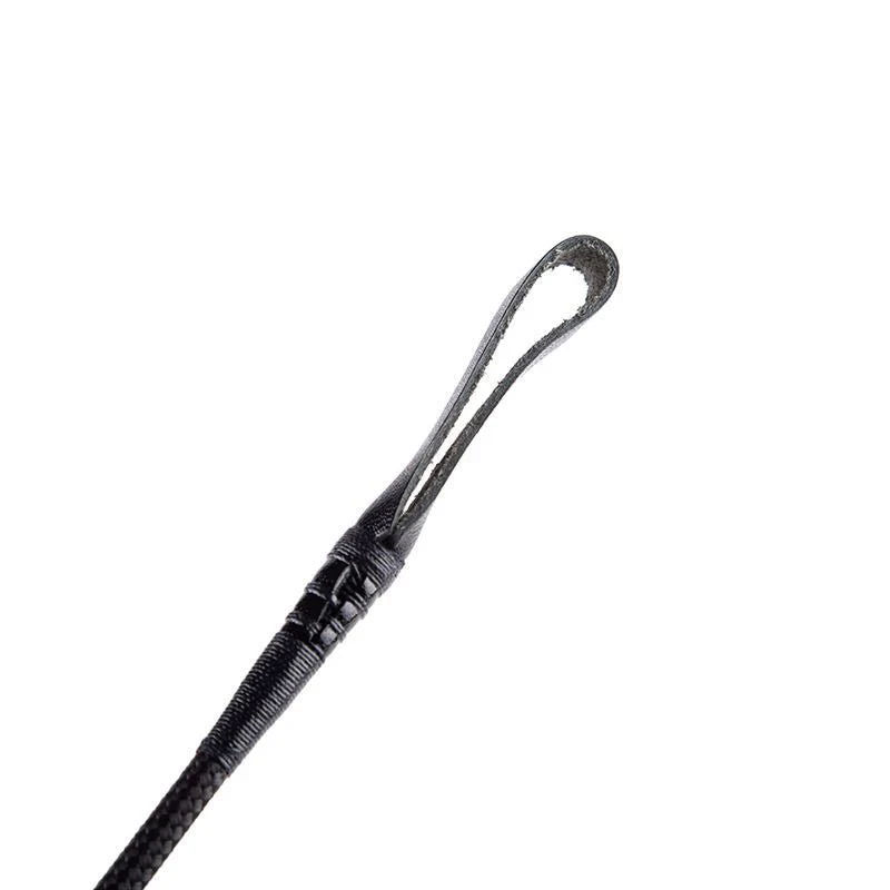 Leather Tip Crop, Black