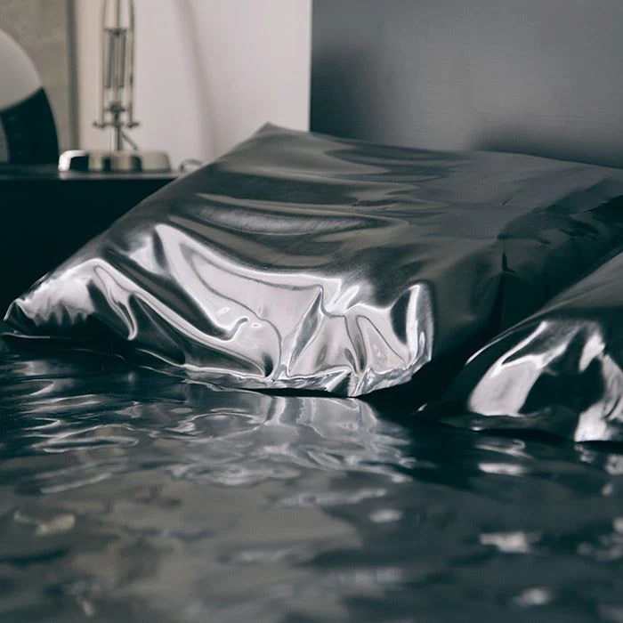 Latex Rubber Pillow Case, Black
