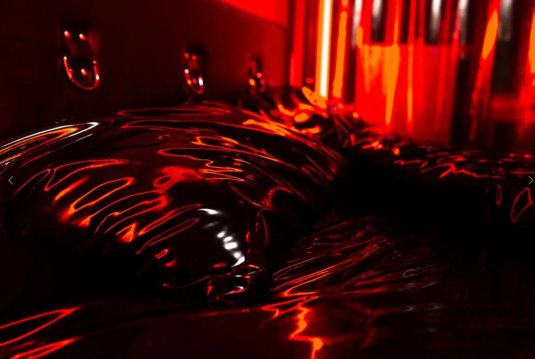 Latex Rubber Pillow Case, Black - Image 2