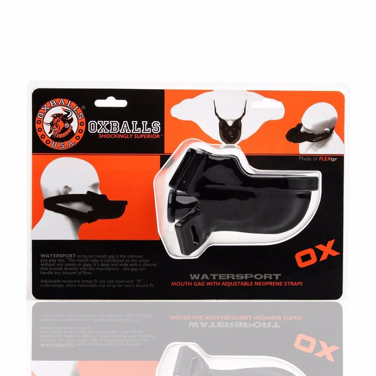 OXBALLS Watersports Strap-On Gag, Black - Image 3