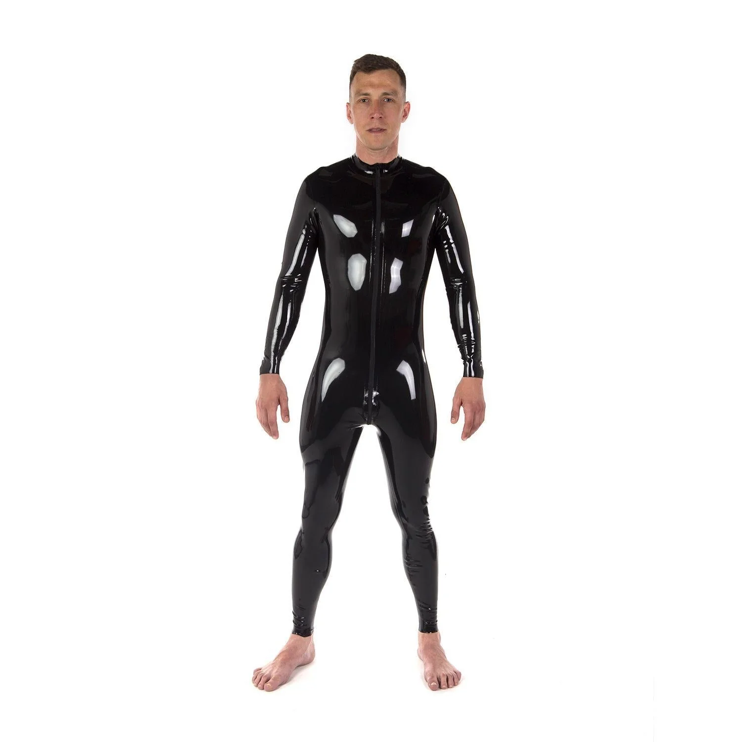 Rubber Catsuit, Front Zip Entry