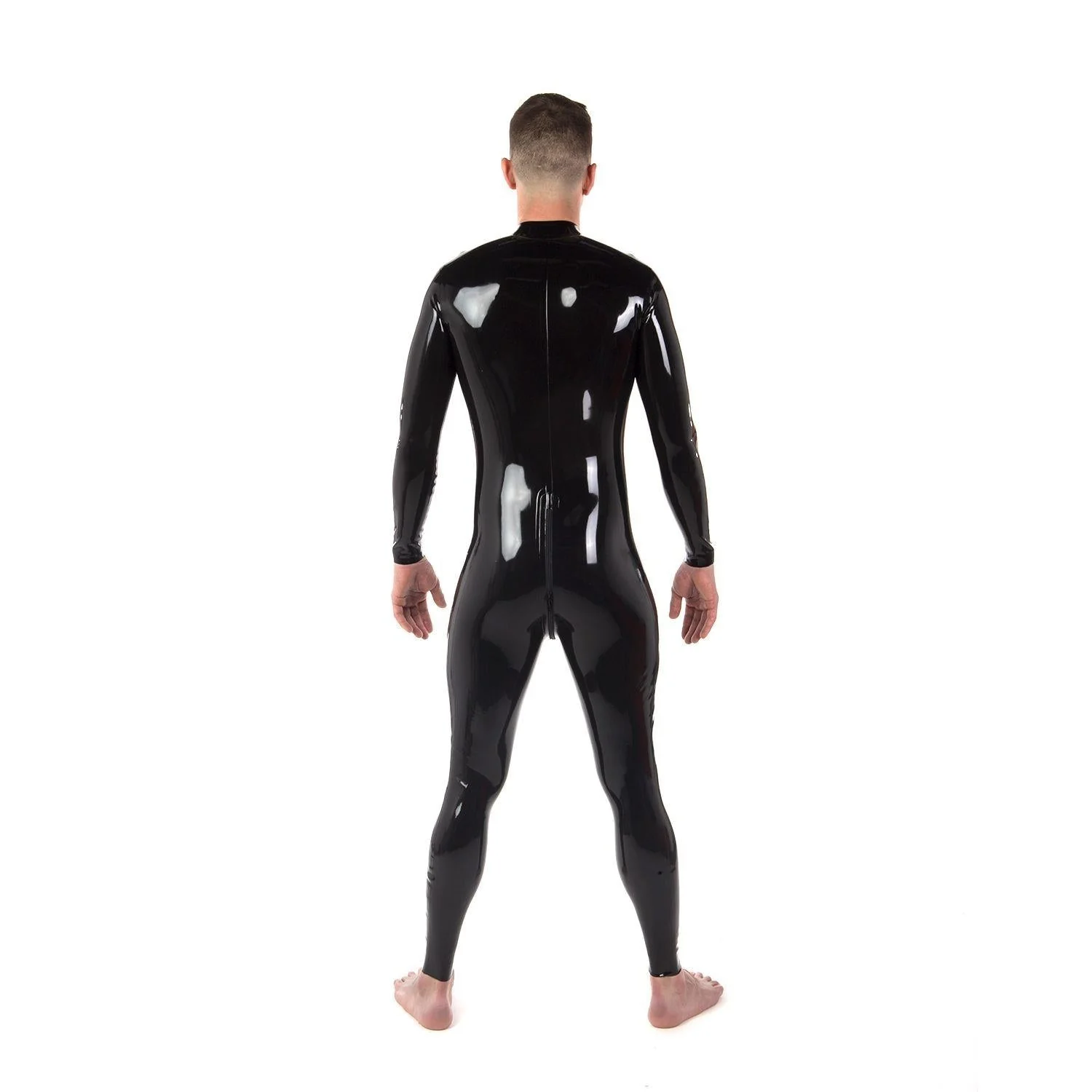 Rubber Catsuit, Front Zip Entry - Image 3