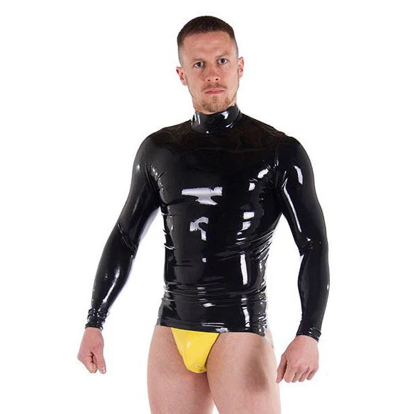 Long Sleeve Rubber T-Shirt, Full Neck