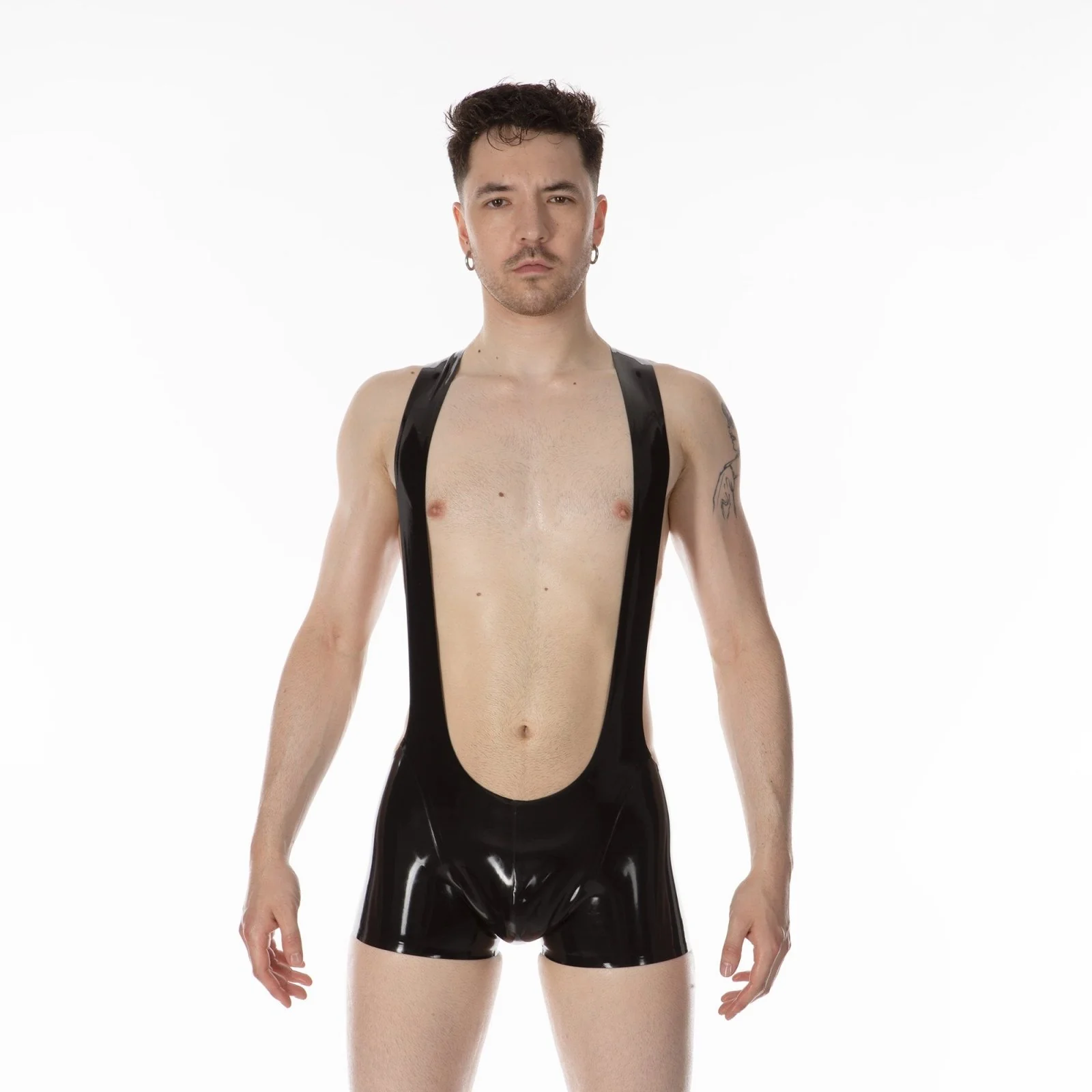 Rubber Wrestling Suit, Black - Image 3