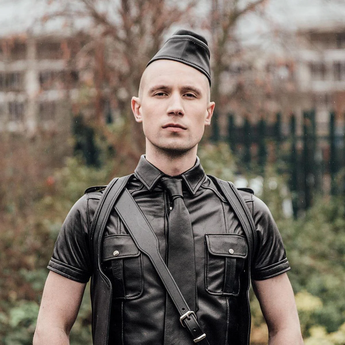 Leather Uniform Forage Cap - Image 3