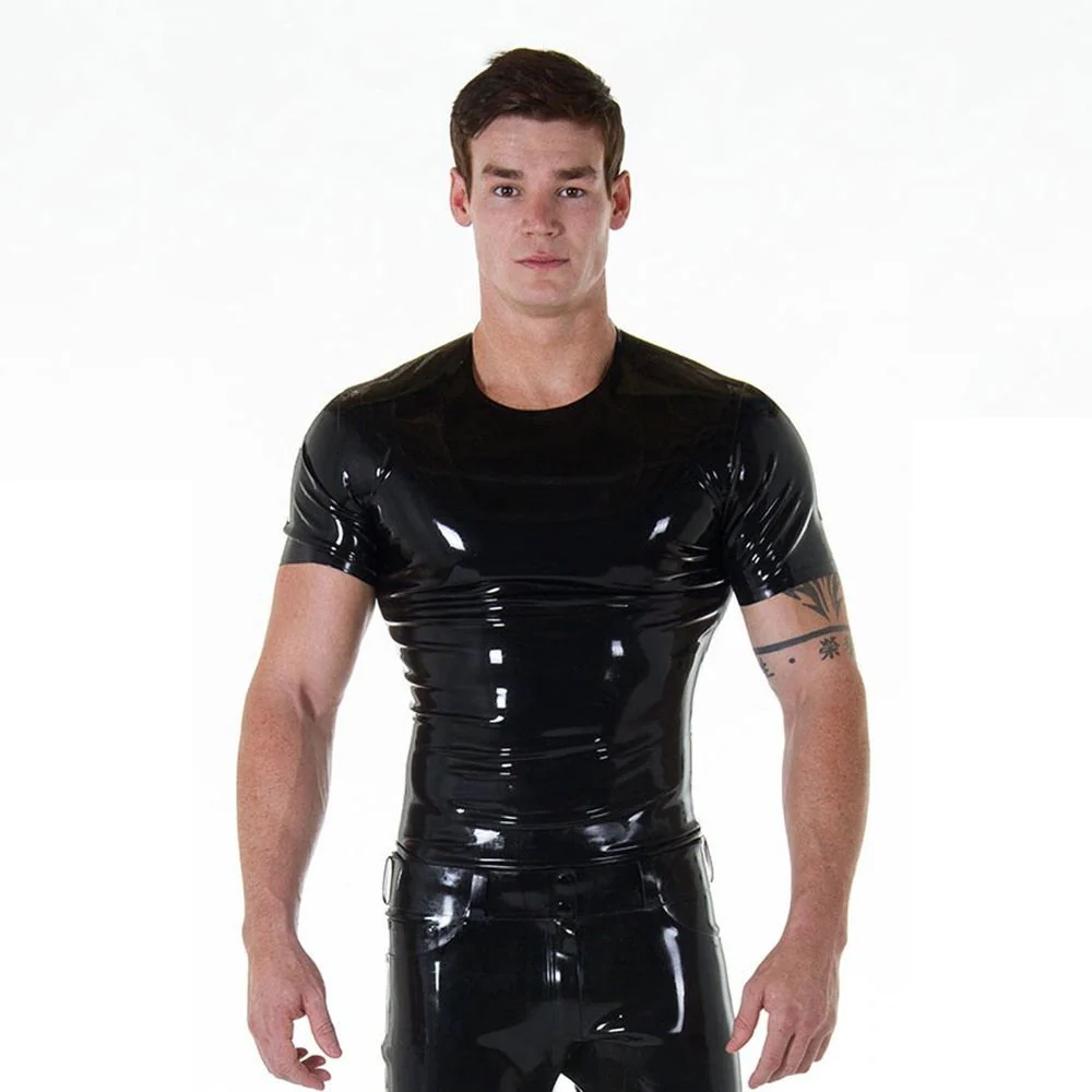 Short Sleeve Rubber T-Shirt, Pull On // Made to Order