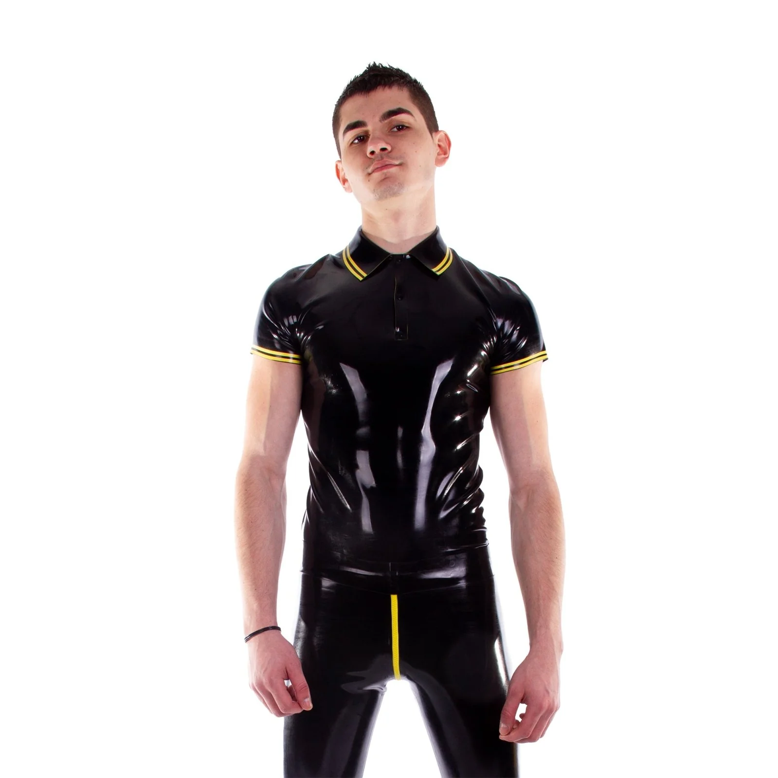 Fitted Rubber Polo Shirt // Made to Order - Image 3